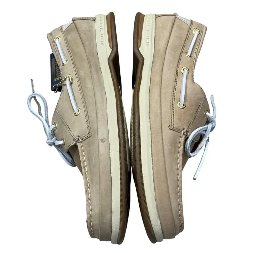 Sperry Boat Shoe Men's Gold 2 Eye Greige 10.5M 0219491 Top Siders (READ)